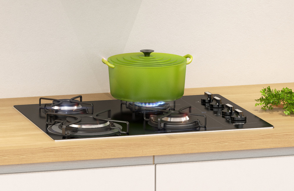 Cooktop Consul 4 Bocas Bivolt CD060AE Preto